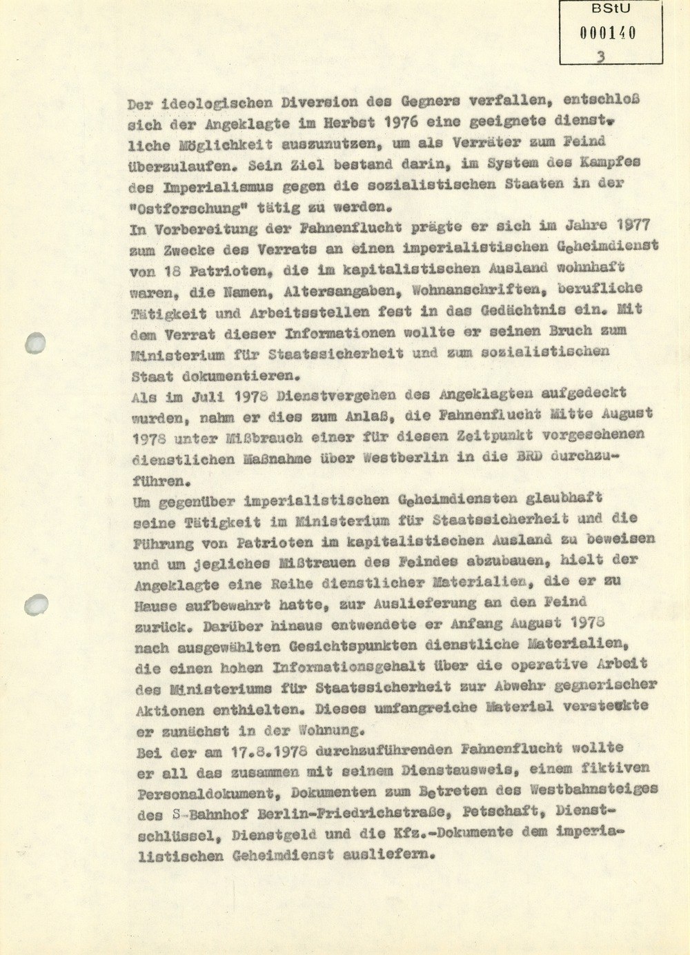 Ausfertigung des Urteils im Fall Werner Teske vom 12. Juni 1981