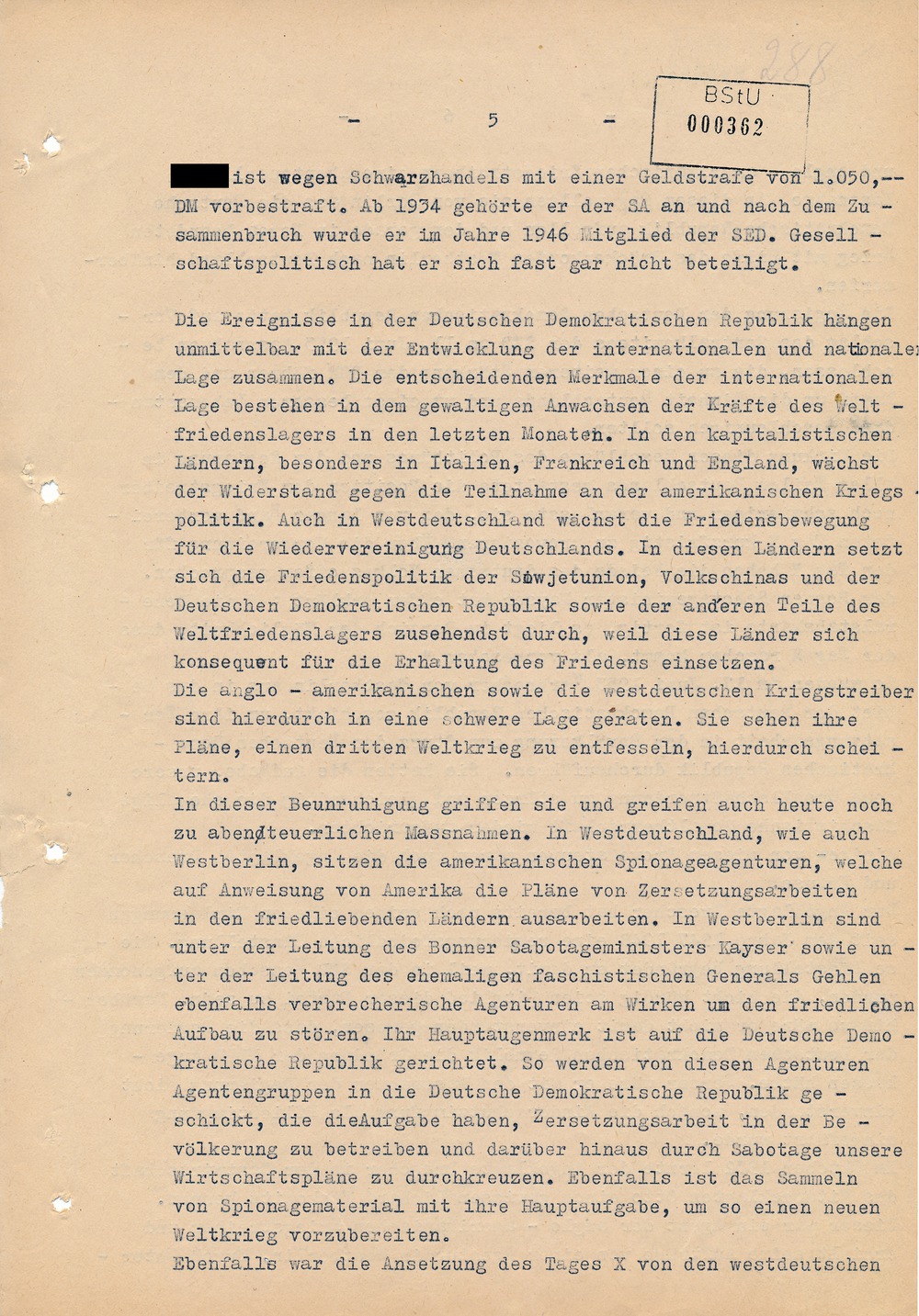 Urteil gegen einen Brigadier wegen "Boykotthetze" während des Volksaufstandes