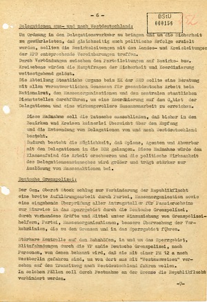 Vorschläge über Maßnahmen zur Bekämpfung der Republikflucht von 1956