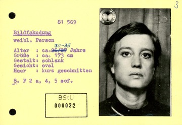 Bildfahndung zu Ulrike Meinhof