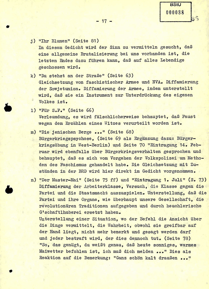 Gutachten über die literarischen Werke von Jürgen Fuchs