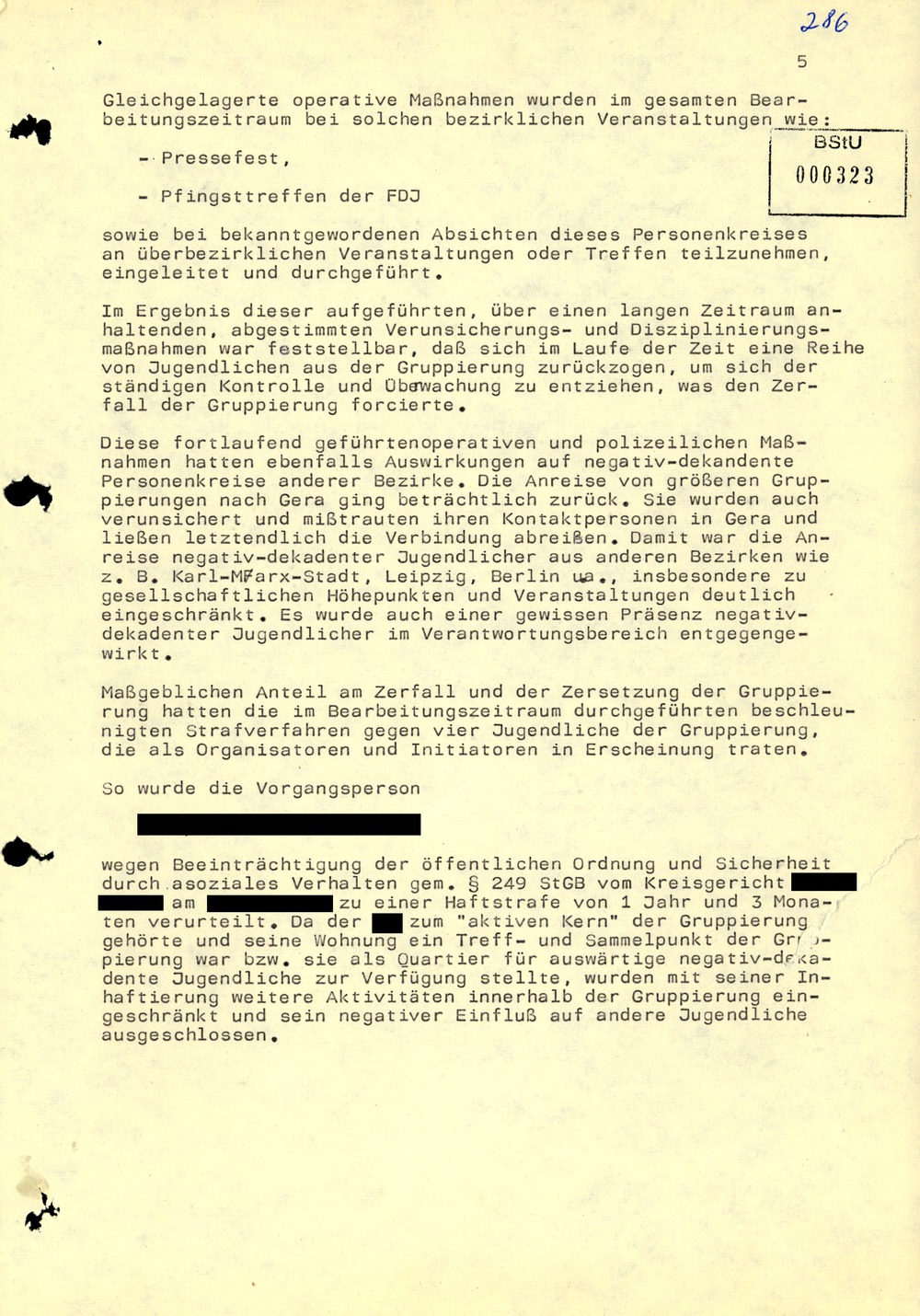Abschlussbericht zum Operativen Vorgang "Tramper"