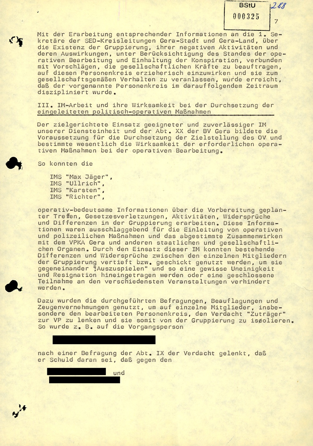 Abschlussbericht zum Operativen Vorgang "Tramper"