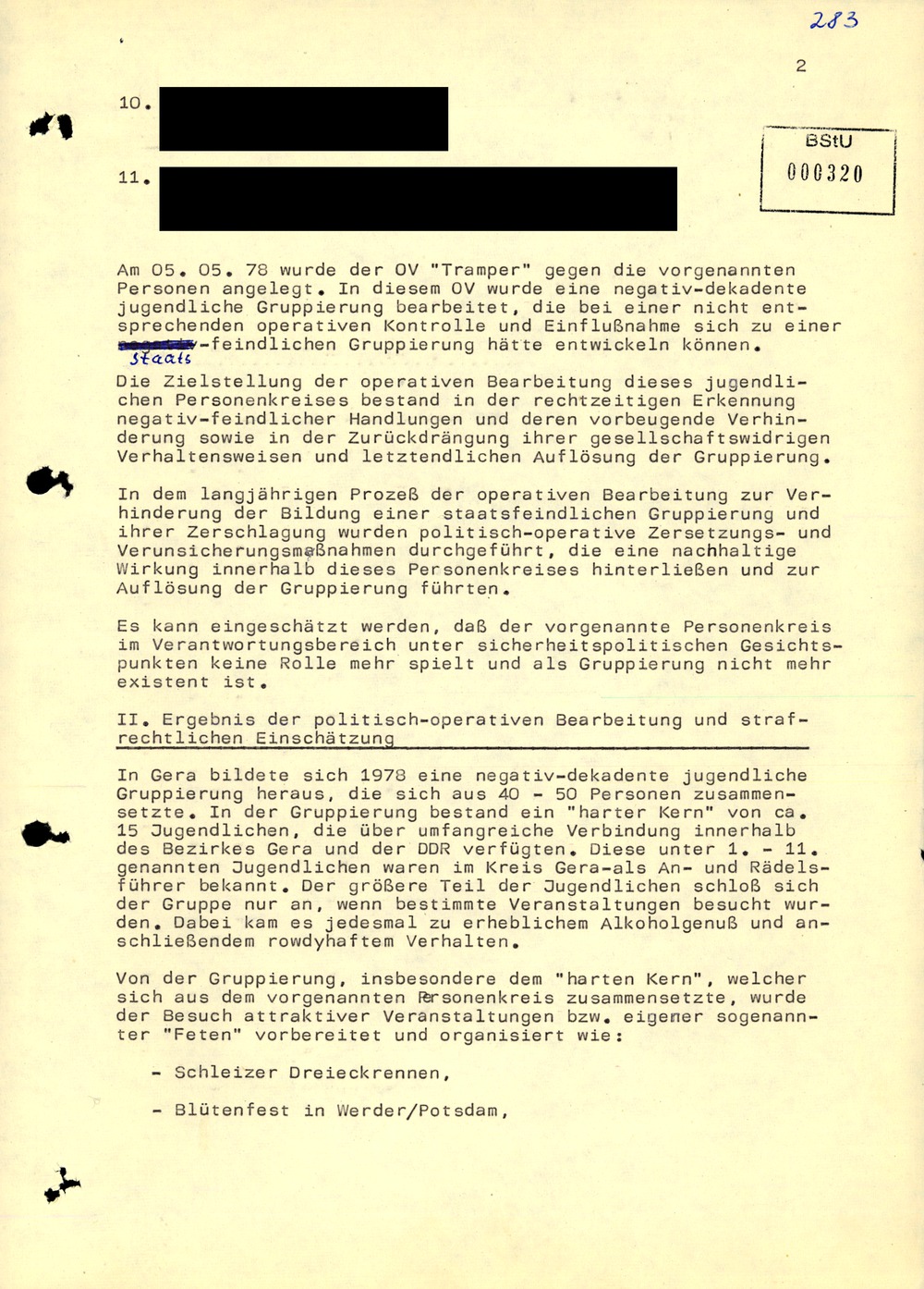 Abschlussbericht zum Operativen Vorgang "Tramper"