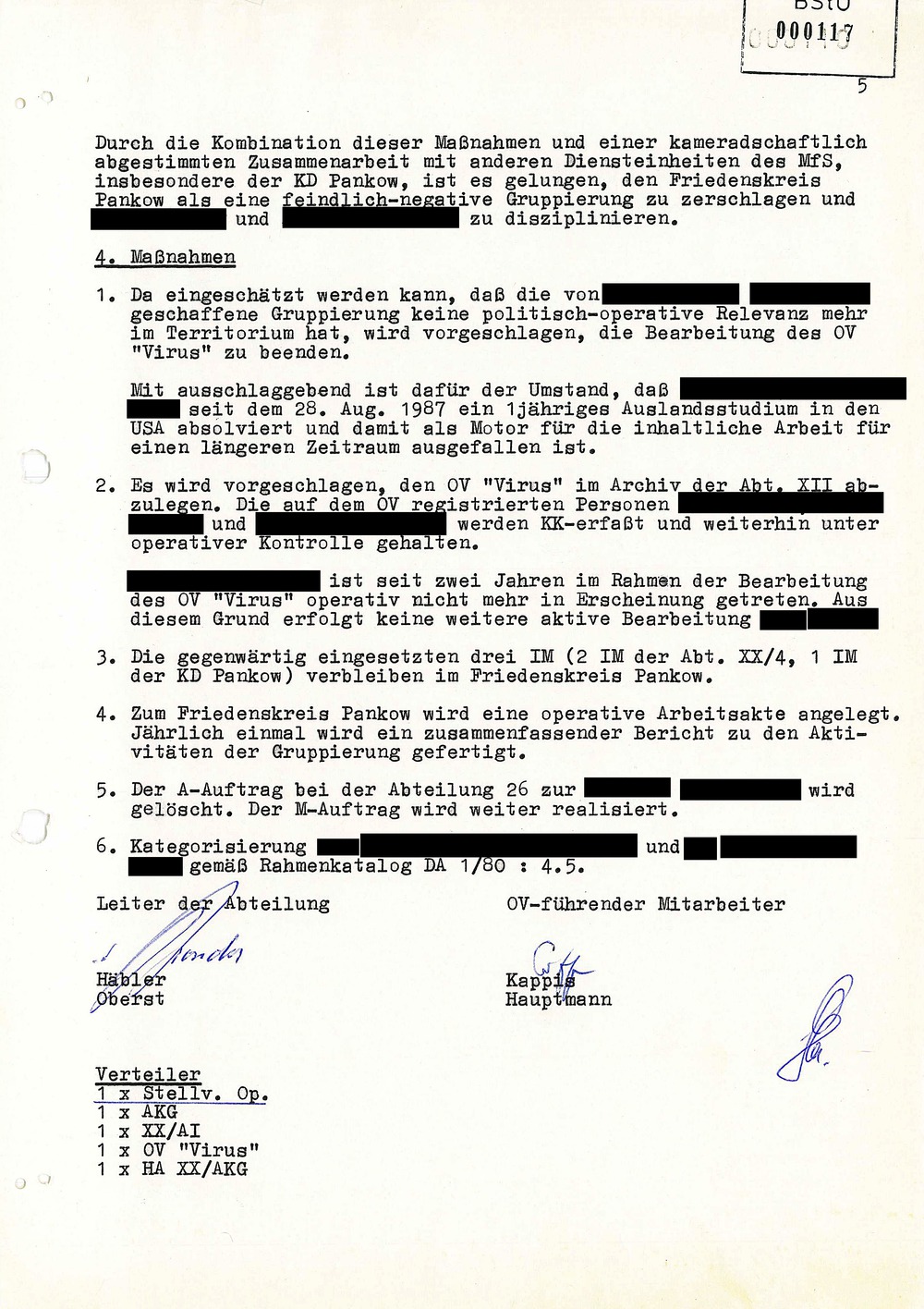 Abschlussbericht zum Operativen Vorgang "Virus"