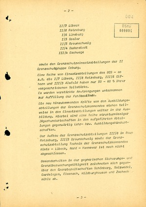 Bericht über die Situation an der Grenze der DDR zur Bundesrepublik im Juli 1961