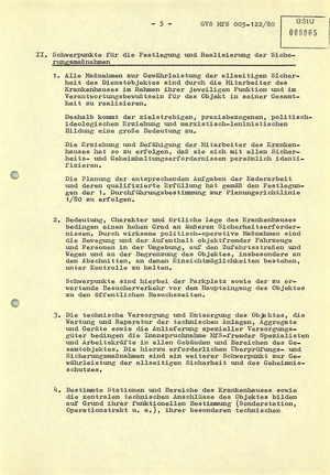 Sicherungskonzeption für das Stasi-Krankenhaus Berlin-Buch