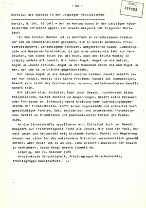 Westliche Medienberichten zur Montagsdemonstration in Leipzig am 9. Oktober 1989