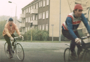 Observationsfotos vom Neunkirchner Oberbürgermeister Peter Neuber mit Radsportlern aus dem Kreis Lübben